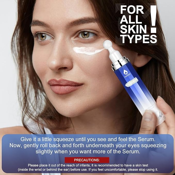 Under Eye Cream with 8% Caffeine & Retinol | Hyaluronic Acid, Niacinamide & Peptides | Eye Roller for Puffy Eyes, Dark Circles & Wrinkles | 2 fl. oz.…-VivaGrace Women