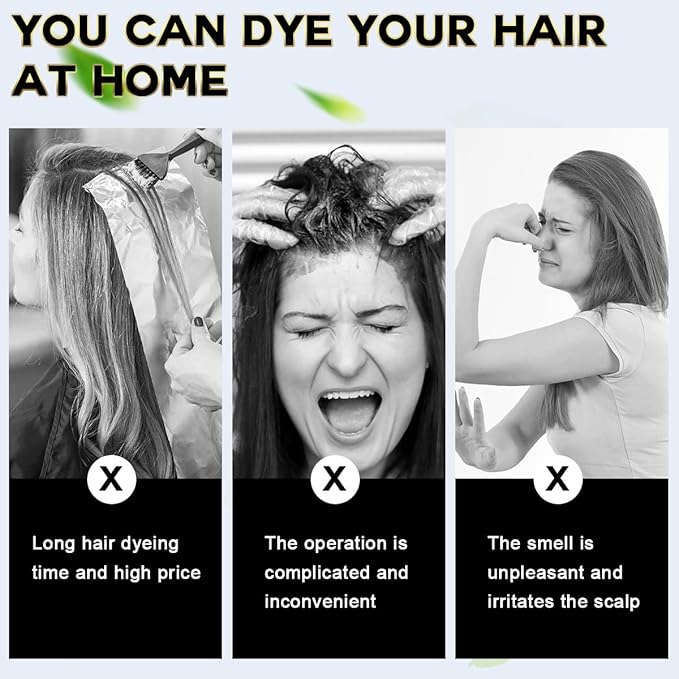 Dark Brown Hair Dye Shampoo 3 in 1 for Gray Coverage for Women Instant Natural Hair Color Shampoo Semi Permanent 500ML - Champu Para Canas Mujer-VivaGrace Women