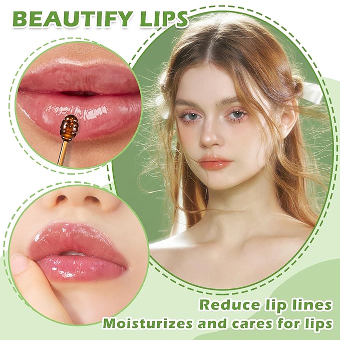 Honey Pot Lip Balm,3PCS Bee Lip Balm Honey Pot Cherry Apple Lip Scrub,Fade Lip Lines Lip Mask Overnight Prevention Dry and Cracked Lip Sleeping Mask (Honey+Apple+Cherry)-VivaGrace Women