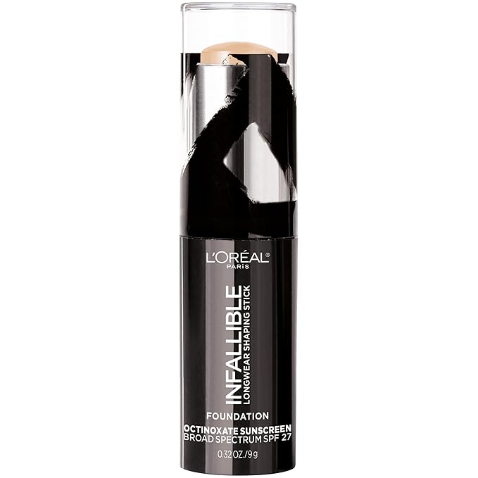 L'Oreal Paris Makeup Infallible Longwear Shaping Stick Foundation, 401 Ivory, 1 Tube,0.32 Ounce-VivaGrace Women