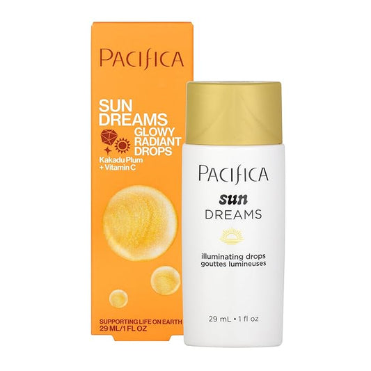 Pacifica Sunset Glow Drops – Face Bronzer - Vitamin C Face Bronzing Makeup for Instant Sun-Kissed Glowing Illuminator & Hydrating Skin Tint | Buildable Highlighter Drops Vegan Dermatologist Tested-VivaGrace Women
