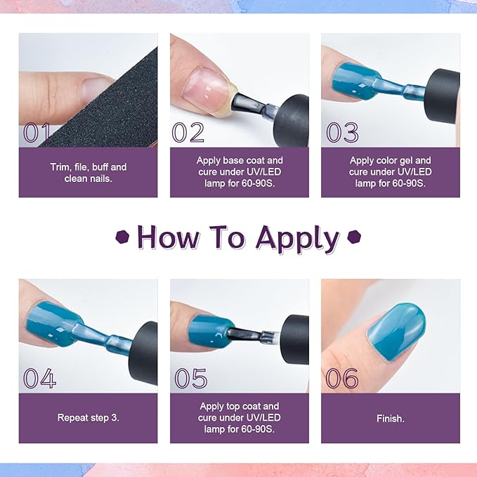 JODSONE 36 Pieces Gel Nail Polish Set U V Light Nail Drill Beginner Set Glossy Surface Easy To Apply Matte Texture All-In-One Manicure Kit-VivaGrace Women