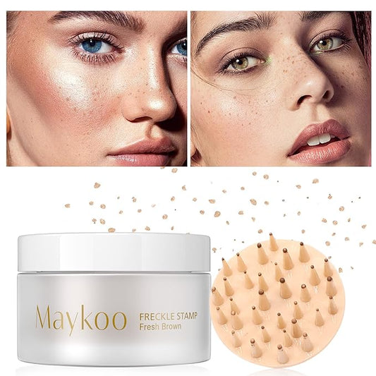 Freckle Cushion Natural Like Freckle Makeup Fake Freckles Pen Waterproof Long Lasting Quick Dry, Get Sun-kissed Stars Makeup Freckle in One Press, Fresh Brown, 15g-VivaGrace Women