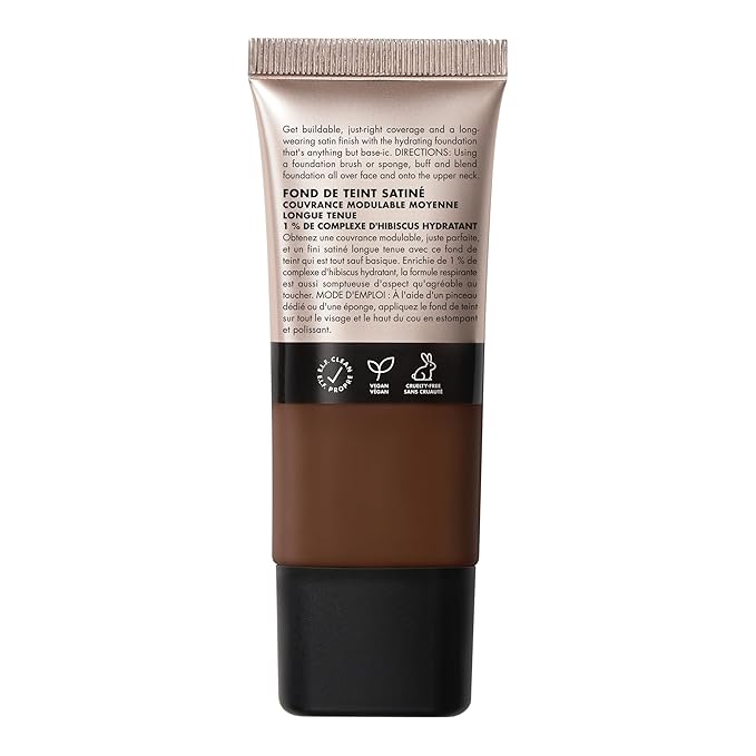 e.l.f. Soft Glam Foundation, Medium Coverage, Long-Lasting & Buildable Foundation For A Smooth, Satin Finish, Vegan & Cruelty-Free, 63 Rich Warm-VivaGrace Women