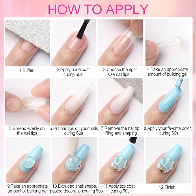 Solid Sculpture Builder Gel for Nails 2PCS, Non-Sticky Hand Solid Builder Gel, Upgrade Solid Extension Gel, 3d Sculpting Gel for Nail Art Design,Clear