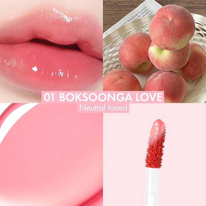 Amuse SEOUL BEBE TINT - 01 BOKSOONGA LOVE | 24-hour Long-lasting Lip Stain, Plumping, Hydrating, Moisturizing, No Peel Off, Lip Care, Treatment, Non Sticky, Korean Lip Tint for Dry Lips-VivaGrace Women