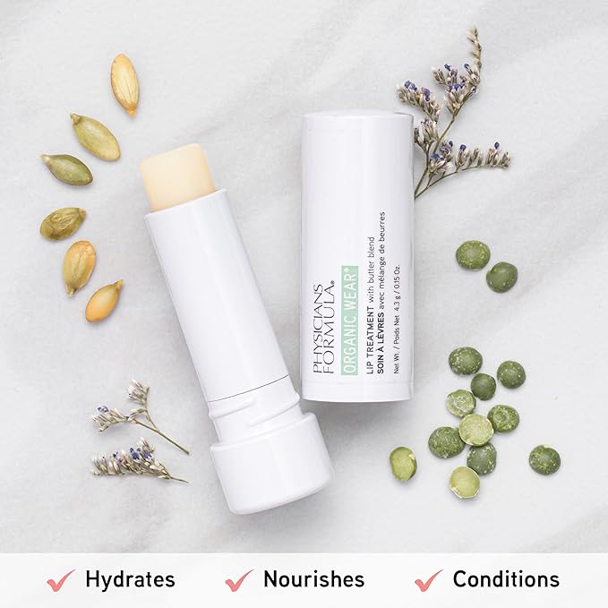 Orangic Lip Balm By Physicians Formula Organic Wear All Natural Lip Treatment Lip Balm, Dermatologist Tested-VivaGrace Women