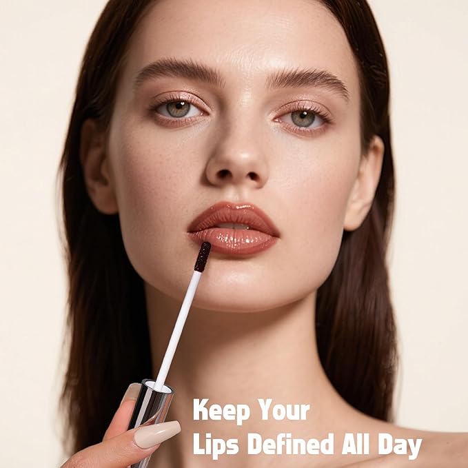 KIMUSE Peel Off Lip Liner Stain, Long Lasting Lip Tint Stain Peel Off, Waterproof, Transfer-Proof, Highly Pigmented Color Peel Off Lip Stain Liner, Matte Finish-VivaGrace Women