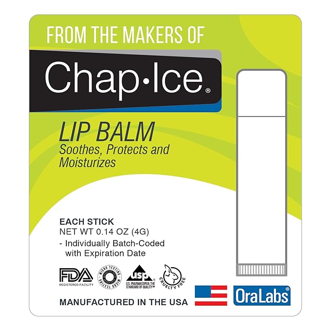 Chap-Ice | Blank Lip Balm Tubes - Filled With Various Flavors (Blue Raspberry)-VivaGrace Women