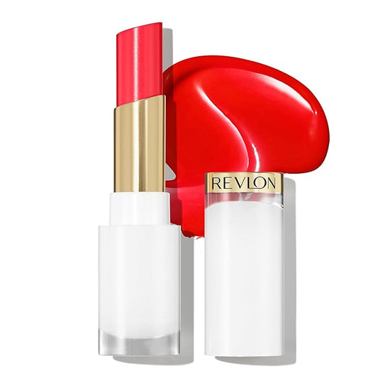 REVLON Super Lustrous Glass Shine Balm, Hydrating Tinted Lipstick, Sheer, Glossy Shiny Finish, 009 Cherry Luster, 0.11 oz-VivaGrace Women