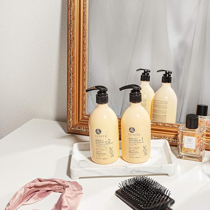 Luseta Perfect Bonding Restoring Shampoo & Conditioner Set, Bond Strengthening & Color Longevity for All Hair Type, Bond Repair Shampoo and Conditioner Set Sulfate & Paraben Free, 2x33.8 oz-VivaGrace Women