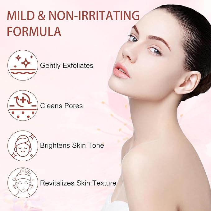 Purifying Exfoliating Gel, Gentle Facial Exfoliator Cleanser, Natural Hydrating Peeling Gel for Face & Body, Deep Cleansing & Moisturizing for All Skin Types, Sensitive Skin Safe