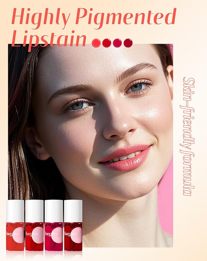 Lip Tint Stain Set, Lip Stain Long Lasting Lightweight Waterproof, Transfer-Proof, Non-sticky, Lip Makeup Matte Finish-VivaGrace Women