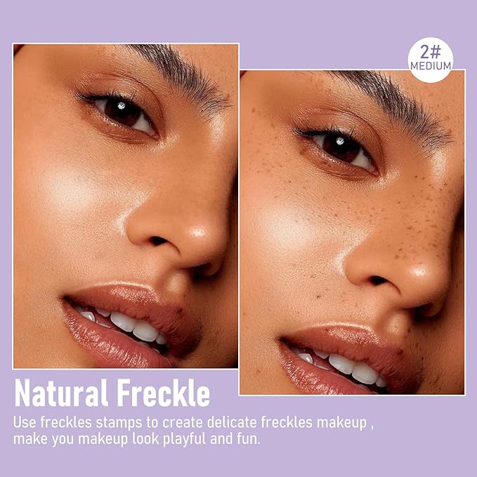 Freckles Stamp Pen, Resistant Faux Liquid Freckle Makeup, Waterproof Sweatproof Quick Dry Long Lasting, Natural Lifelike Sunkissed Matte Finish Fake Freckle Pen-MEDIUM-VivaGrace Women