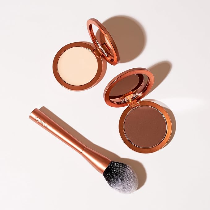 YENSA Super Serum Silk Powder Foundation - Matte Foundation Makeup to Blur and Smooth Pores - Provides a Radiant and More Even Skin Tone for a Natural, Healthy Glow - Light 1 (0.35 oz)-VivaGrace Women