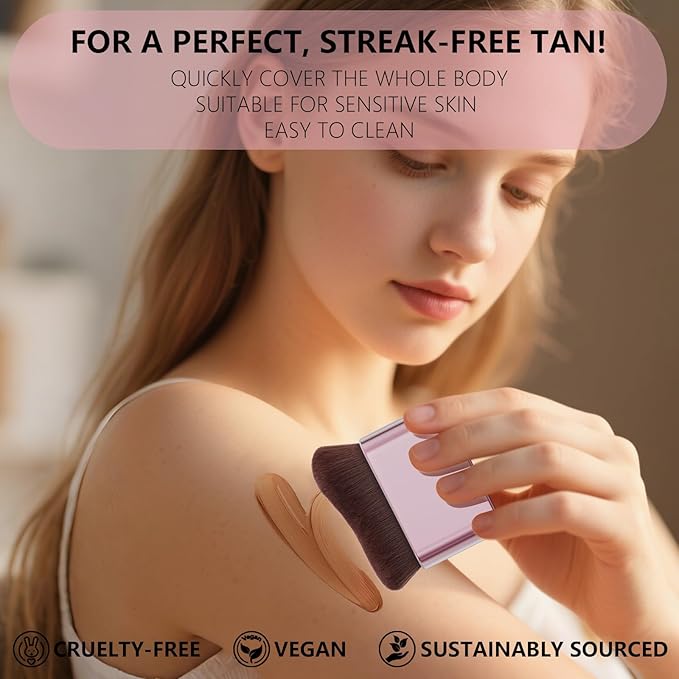 docolor Self Tanner Brush Body Makeup Brush for Flawless Face and Body Makeup, Sunless Tanner Blending Brush Body Brush for Self Tanner, Bronzer, Foundation, Vegan & Cruelty Free-VivaGrace Women