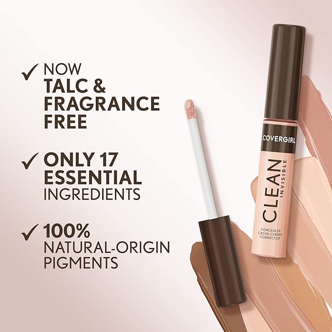 Covergirl Clean Invisible Concealer, Lightweight, Hydrating, Vegan Formula, Light Ivory 103, 0.23oz-VivaGrace Women