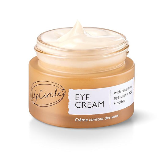 UPCIRCLE Eye Cream With Coffee And Hyaluronic Acid 0.5 FL OZ - For Dark Circles, Puffiness + Wrinkles - Glycerin, Maple Bark + Cucumber Extract - Natural, Vegan + Cruelty-Free-VivaGrace Women