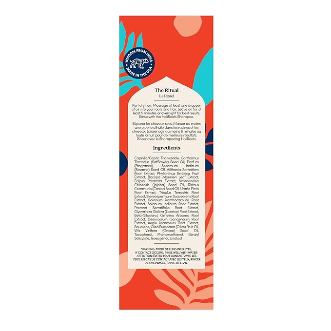 Fable and Mane Hair Oil - HoliRoots Strengthening Serum for Damaged, Frizzy Hair with Ashwagandha, Castor Oil & Scalp Treatment - 1.8FL oz-VivaGrace Women