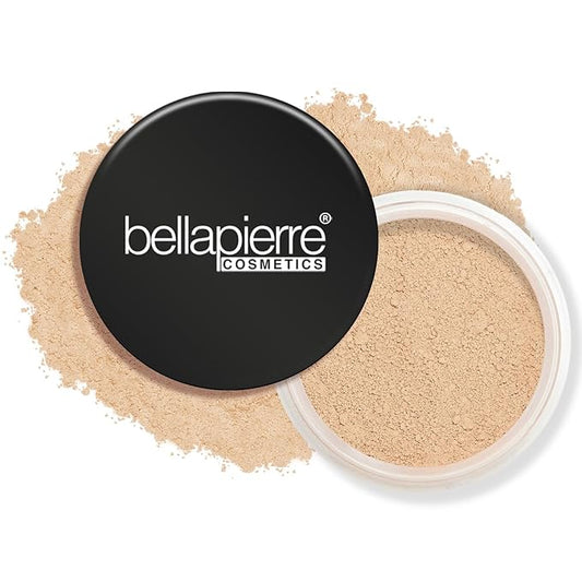 bellapierre Mineral Foundation SPF 15 - Loose Powder Foundation | Vegan & Cruelty Free Natural Makeup | Full Coverage Matte Finish | Hypoallergenic | Oil & Talc Free - 0.32 Oz - Biscotti-VivaGrace Women