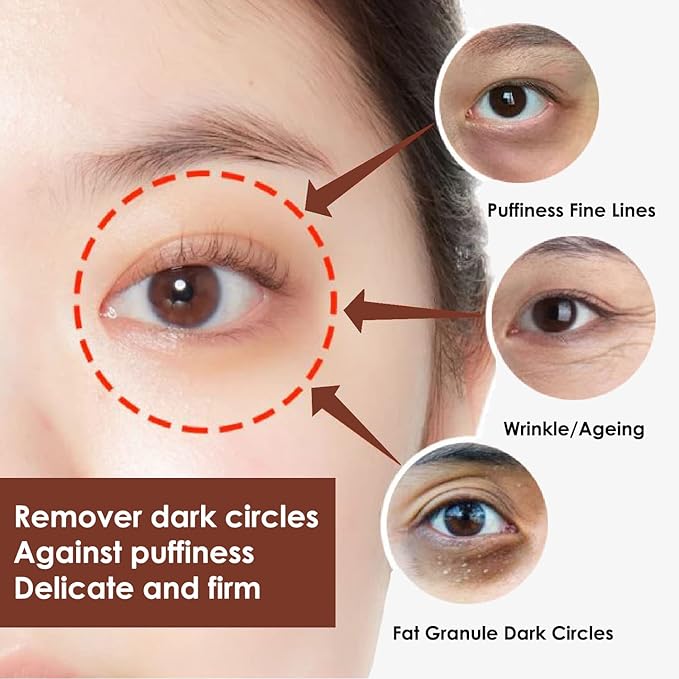 Eye Cream, STCORPS7 Vibrant Glamour Silk Protein Anti-Wrinkle And Firming Eye Cream For Wrinkles, Fine Lines, Dark Circles, Puffiness & Bags, 20g-VivaGrace Women