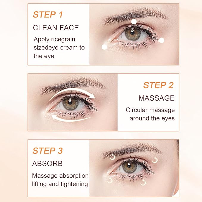 5 in 1 Vitamin C Eye Cream for Dark Circles and Puffiness - Eye Cream Anti Aging - Under Eye Cream for Puffiness and Bags Under Eyes - Eye Bag Cream for All Skin Types - Rejuvenate Your Eye Area-VivaGrace Women