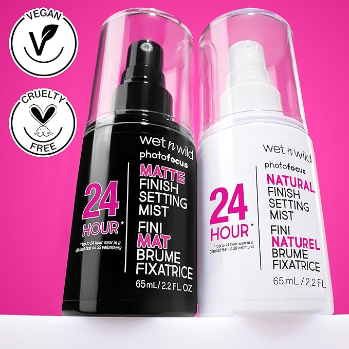 wet n wild Photo Focus Setting Mist, 24HR Wear, Lightweight & Nourishing with Provitamin B5 & E, Suitable for All Skin Types, Cruelty-Free & Vegan- Matte Finish-VivaGrace Women