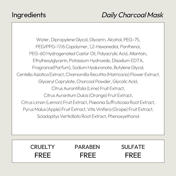 LAPCOS Charcoal Sheet Mask, Daily Face Mask with Salicylic Acid and Tea Tree Oil to Detoxify and Tighten Skin, Korean Beauty Favorite, 5-Pack-VivaGrace Women