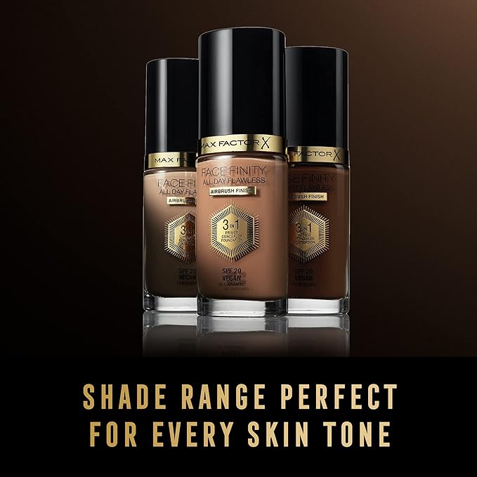Max Factor Facefinity All Day Flawless 3 In 1 Foundation SPF 20, No. 100 Sun Tan-VivaGrace Women