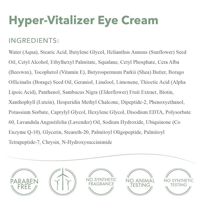 emerginC Hyper-Vitalizer Eye Cream - Antioxidant-Rich Anti-Aging Eye Cream with Vitamin C to Combat the Appearance of Dark Circles + Fine Lines (0.5 oz, 15 ml)-VivaGrace Women