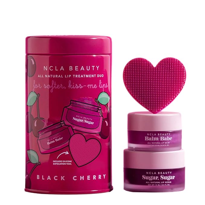 NCLA - Lip Care Set + Lip Scrubber | Clean, Natural, Non-Toxic Beauty (Black Cherry)-VivaGrace Women