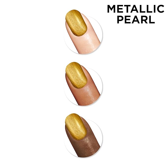 Sally Hansen Miracle Gel™ x Jared McCain, GOAT Gold, Long Lasting, Gel-Like Formula, No UV Lamp Needed, Gold Nail Polish