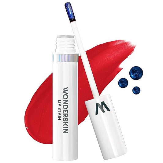 Wonderskin Wonder Blading All Day Lip Stain Peel Off Masque - Long Lasting, Waterproof and Transfer Proof Red Lip Tint, Matte Finish Peel Off Makeup (Playful Stain & Go Masque)-VivaGrace Women