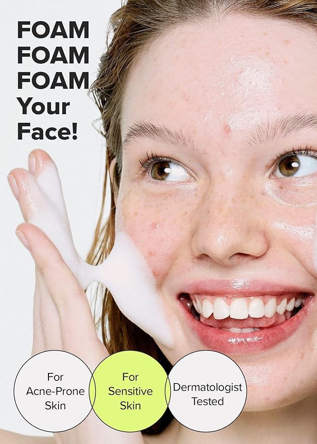 I DEW CARE Acne Face Wash - Clean Zit Away | with 1.5% Salicylic Acid, Soothing Face Wash for Blemishes, Facial Foaming Cleanser for Sensitive Skin, Korean Acne Skin Care, 5.07 fl oz
