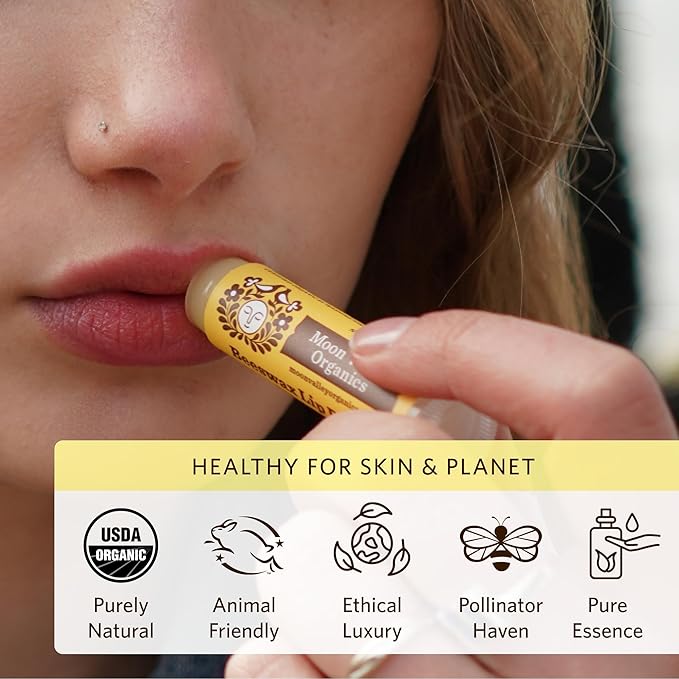 Moon Valley Organics Beeswax Lip Balm for Moisturizing Lips and Cuticles (Vanilla | Lime | Honey | Blackberry | Mint Vanilla, 5-Pack)-VivaGrace Women