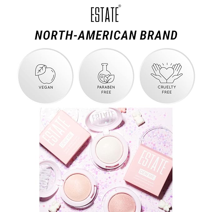 Estate Cosmetics Dew Me Baked Highlighter – Cheek, Eyes & Face Pressed Powder – 3 g (0.1 oz) (Exposed)-VivaGrace Women
