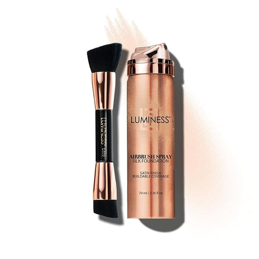 LUMINESS Silk Airbrush Spray Foundation & Buffing Brush Kit - Light Fair-VivaGrace Women
