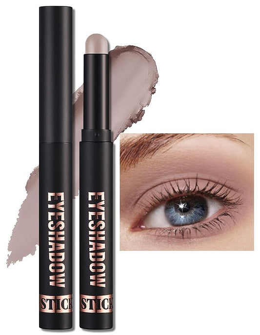 Erinde Waterproof Cream Eyeshadow Stick, Matte Nude Eye Shadow Sticks, Longwear Blendable High Pigmented, Neutral Eye Shadow Sticks Matte for Older Eyes, Smokey Eyeshadow Pencil Crayon, 19 Light Taupe-VivaGrace Women
