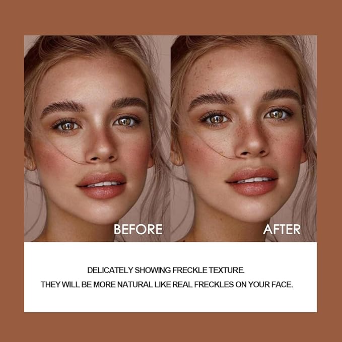 2 Pack Freckle Pen,Liquid Face Fake Freckles Makeup Pen to Create Natural Freckle Makeup and Freck beauty,Fake Freckles Waterproof for Lifelike Sunkissed Makeup,Mole Pen (01Light+02Medium)-VivaGrace Women