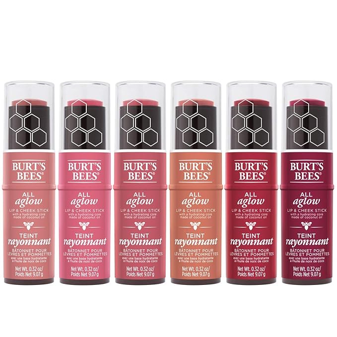 BURTS BEES Peach Pond All Aglow Lip & Cheek Stick, 0.32 OZ-VivaGrace Women