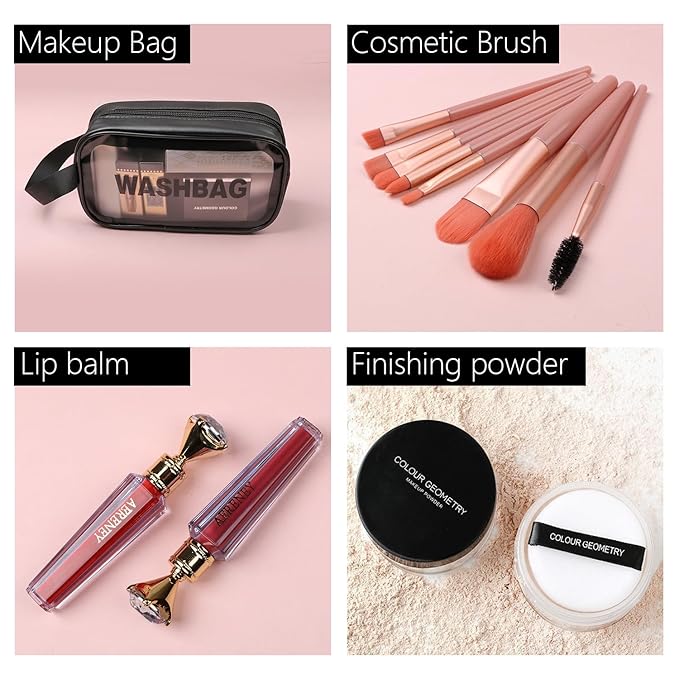 All in One Makeup Kit For Women Girls Teens 2x16 Colors Eyeshadow Palette Liquid Foundation Eyeliner Pencils Contouring Stick Lip Gloss Eyebrow Pencils Mascara Powder Puff Makeup Brushes Makeup sets-VivaGrace Women