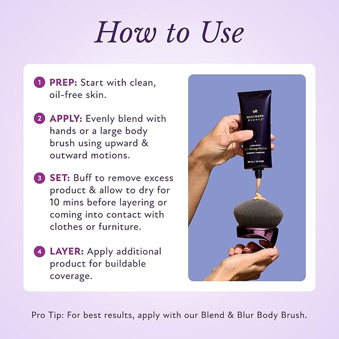Westmore Beauty Body Coverage Perfector 7 Oz/ 207 ml (Deep Radiance) - Waterproof Leg And Body Makeup For Tattoo Cover Up And More - The Best Tattoo Cover Up Leg Makeup-VivaGrace Women
