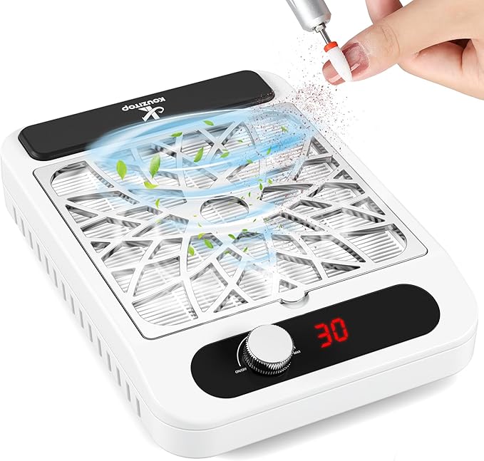 Nail Dust Collector for Nail Techs,Compact & Quiet Vacuum Fan Dust Collector with Reusable Filter, Powerful Dust Suction Machine,Nail Tech Must Haves for Gel Polish,Pedicures,Salon & Home Use-VivaGrace Women