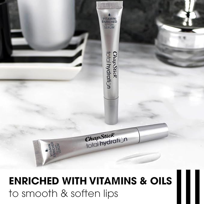 ChapStick Total Hydration Vitamin Enriched Lip Night Serum, Night Lip Serum for Overnight Lip Care - 0.21 Oz-VivaGrace Women