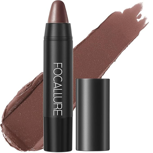 FOCALLURE Ultra Chic Matte Lipstick,Rich Vitamin E Lip Crayon,Lightweight Matte Color without Drying or Fading,Long Lasting Waterproof Lips Makeup,ROSE TAUPE-VivaGrace Women