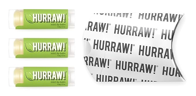 Hurraw! Mint Lip Balm, 3 Pack: Organic, Certified Vegan, Cruelty and Gluten Free. Non-GMO, 100% Natural Ingredients. Bee, Shea, Soy and Palm Free. Made in USA-VivaGrace Women