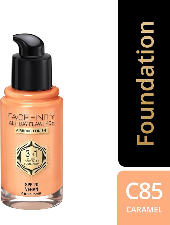 Max Factor Facefinity All Day Flawless 3 In 1 Foundation SPF 20, No. 85 Caramel (81377984)-VivaGrace Women