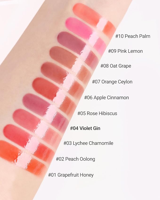 THESAEM Saemmy's Ade Shot Tint - Korean Lip Titnt, Water Gel Lip Stain with Plump Glowy Moisturizing Finish, Buildable Radiant Gloss, Long-Lasting Comfort, 0.1 fl.oz. (04 Violet Gin)-VivaGrace Women