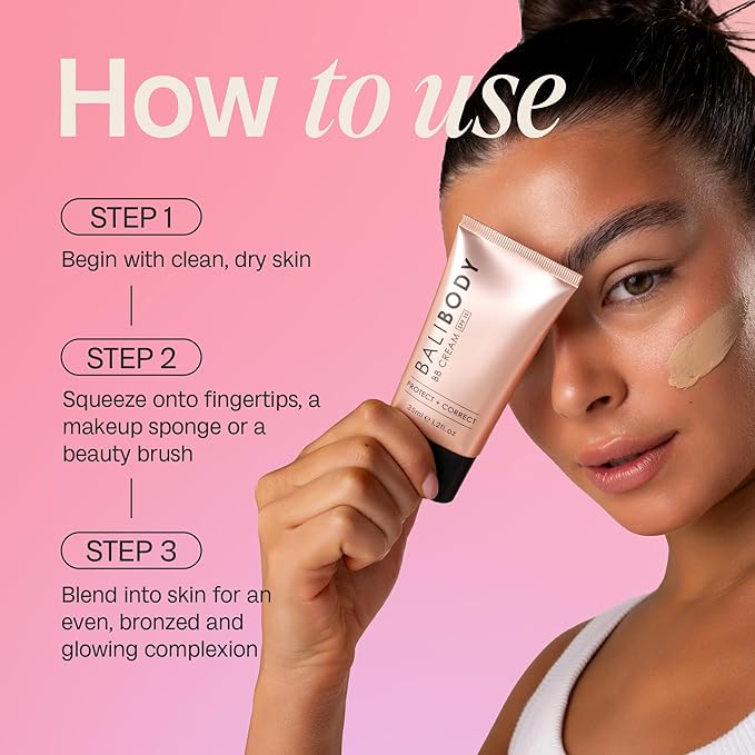 BALI BODY BB Cream SPF15 - Natural Shade | Tinted Sheer Face Cream with Hyaluronic Acid & Marine Collagen | Paraben Free, For All Skin Types | Vegan, Cruelty Free Australian Made (35 ml/1.2 fl oz)-VivaGrace Women