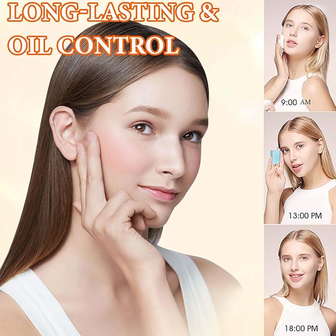 Oil Control Loose Face Powder,Translucent Setting Powder With a Powder Puff Long Lasting Makeup Covering Blemishes Brightens Skin Tone,Natural Matte Loose Powder for Women(1)-VivaGrace Women